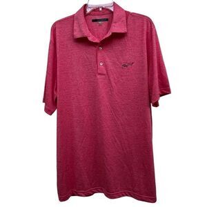 Greg Norman Play Dry Golf Polo Shirt Men's XL Coral Three Button Short Sleeve
